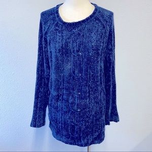 Women’s Carolyn Taylor chenille sweater sz M